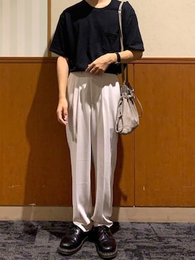 「RAGEBLUE（レイジブルー）のアイテム（ハンドバッグ）」を使った、ゆうきくんさん（メンズ・163cm）の秋コーディネート