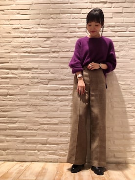 「AURALEE」｜てらさんさん（レディース・157cm）の秋コーディネート