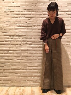 「AURALEE」｜てらさんさん（レディース・157cm）の秋コーディネート