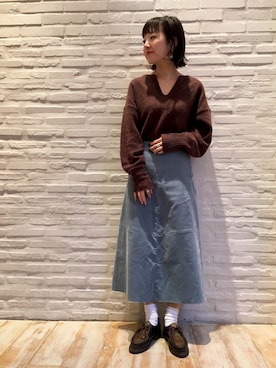 「AURALEE」｜てらさんさん（レディース・157cm）の秋コーディネート