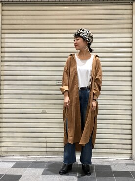 「Casselini（キャセリーニ）のアイテム（ハンチング/ベレー帽）」を使った、てらさんさん（レディース・157cm）の秋コーディネート