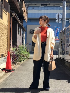 「Vincent et Mireille（バンソンエミレイユ）のアイテム（その他アウター）」を使った、てらさんさん（レディース・157cm）の秋コーディネート