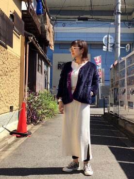 「Champion（チャンピオン）のアイテム（ブルゾン）」を使った、てらさんさん（レディース・157cm）の秋コーディネート