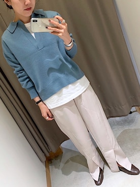 「BATONER（バトナー）のアイテム」を使った、てらさんさん（レディース・157cm）の秋コーディネート