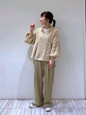 「BATONER（バトナー）のアイテム」を使った、てらさんさん（レディース・157cm）の冬コーディネート