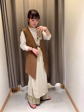 「BATONER（バトナー）のアイテム」を使った、てらさんさん（レディース・157cm）の春コーディネート