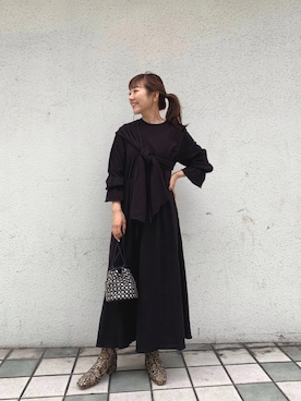「SUPERTHANKS」｜「アイテム（ブーツ）」を使った、てらさんさん（レディース・157cm）の秋コーディネート