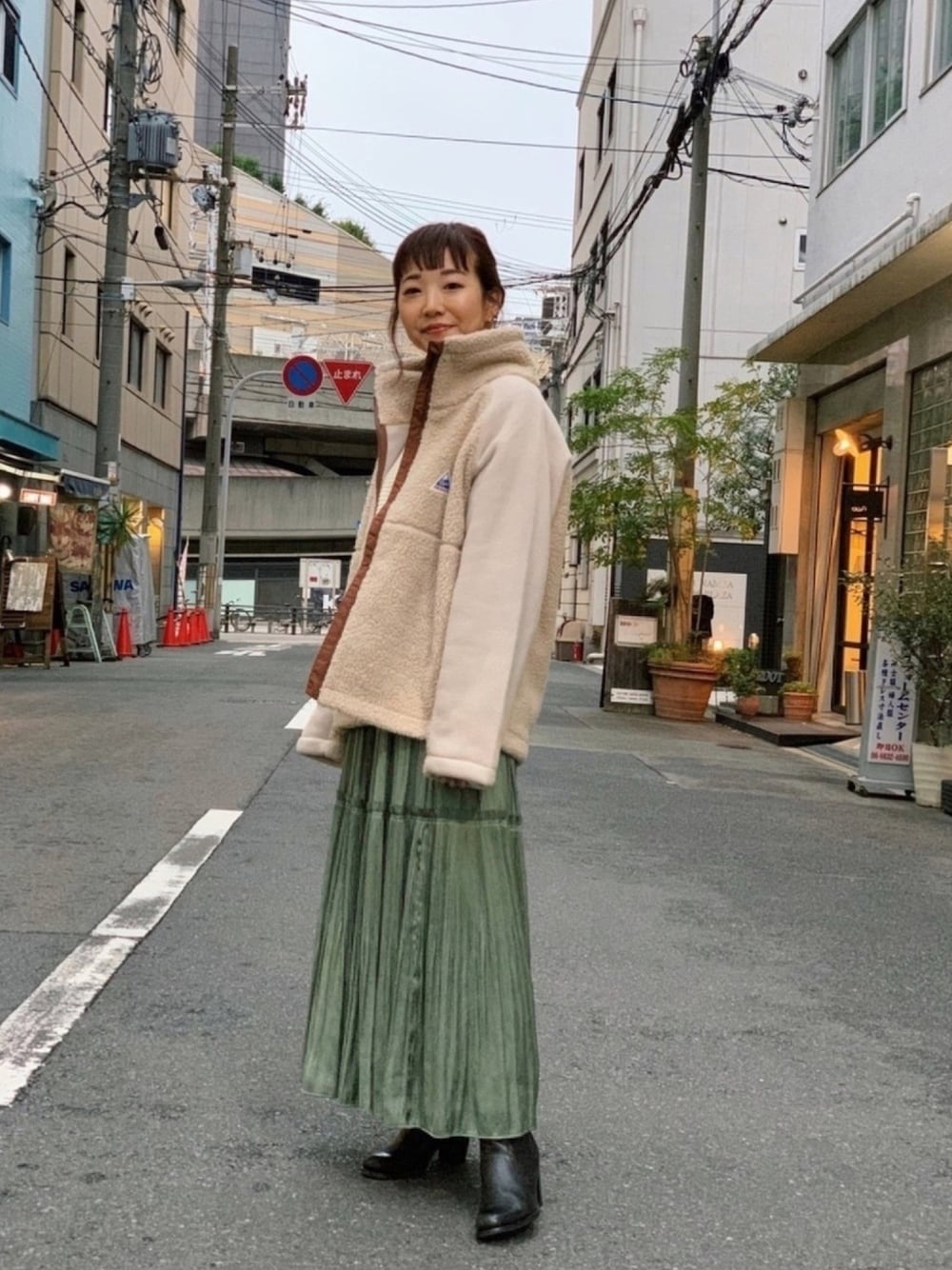 ケープハイツフリースジャケット ボアブルゾン 着用2回 毛玉無し 極美 