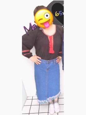 「エスニック」｜「アイテム（スリッポン）」を使った、mai.✌︎さん（レディース・165cm）の春コーディネート
