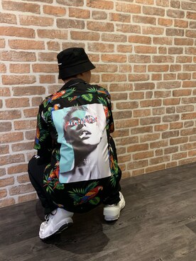 「L.H.P（エルエイチピー）のアイテム（帽子）」を使った、山田 統生さん（メンズ・182cm）の春コーディネート