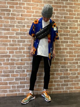 「DANKE SCHON（ダンケシェーン）のDankeSchon/ダンケシェーン/ANKLE SKINNY/アンクルスキニーパンツ（その他パンツ）」を使った、山田 統生さん（メンズ・182cm）の春コーディネート