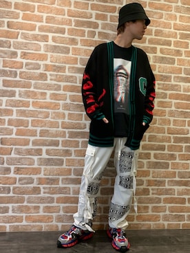 「L.H.P（エルエイチピー）のアイテム（帽子）」を使った、山田 統生さん（メンズ・182cm）の秋コーディネート