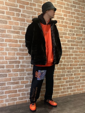 「L.H.P（エルエイチピー）のアイテム（帽子）」を使った、山田 統生さん（メンズ・182cm）の秋コーディネート