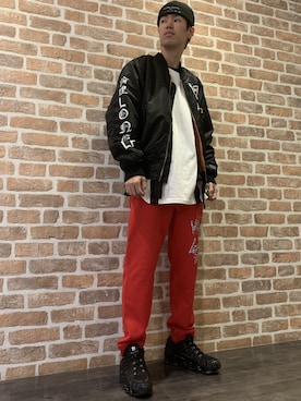 「LONELY/論理（ロンリー）のアイテム」を使った、山田 統生さん（メンズ・182cm）の冬コーディネート