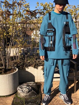 「L.H.P（エルエイチピー）のアイテム（帽子）」を使った、山田 統生さん（メンズ・182cm）の冬コーディネート