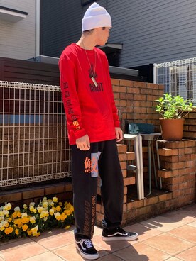 「SAMURAI CORE（サムライコア）のアイテム」を使った、山田 統生さん（メンズ・182cm）の春コーディネート