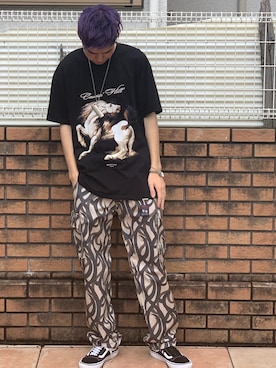 「Danke schon」｜「アイテム（財布/小物）」を使った、山田 統生さん（メンズ・182cm）の夏コーディネート