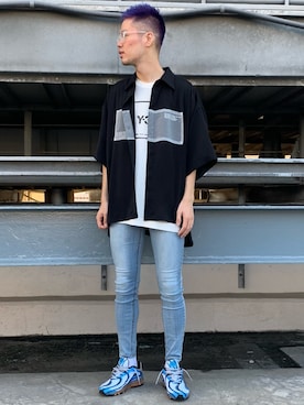 「L.H.P Private Brand（エルエイチピープライベートブランド）のアイテム」を使った、山田 統生さん（メンズ・182cm）の夏コーディネート