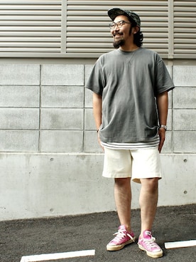 「Denime（ドゥニーム）のアイテム」を使った、中井　皓次さん（メンズ・166cm）の夏コーディネート