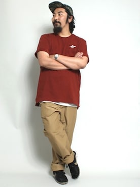 「ポケットＴシャツ」｜「アイテム（トップス）」を使った、中井　皓次さん（メンズ・166cm）の夏コーディネート