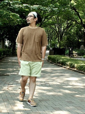 「Denime（ドゥニーム）のアイテム（シューズ）」を使った、中井　皓次さん（メンズ・166cm）の夏コーディネート