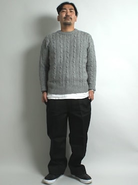 「Denime（ドゥニーム）のアイテム」を使った、中井　皓次さん（メンズ・166cm）の秋コーディネート