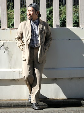 「Denime（ドゥニーム）のアイテム（ジャケット/アウター）」を使った、中井　皓次さん（メンズ・166cm）の秋コーディネート