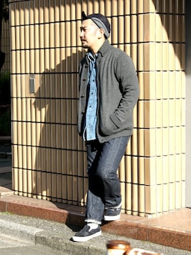 「halo commodity（ハロ　コモディティー）のアイテム」を使った、中井　皓次さん（メンズ・166cm）の冬コーディネート