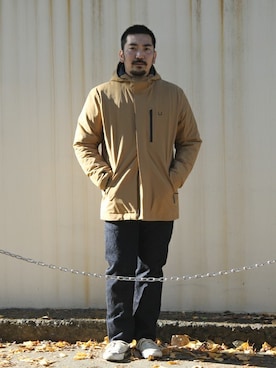 「Denime（ドゥニーム）のアイテム（ダウンジャケット/コート）」を使った、中井　皓次さん（メンズ・166cm）の冬コーディネート