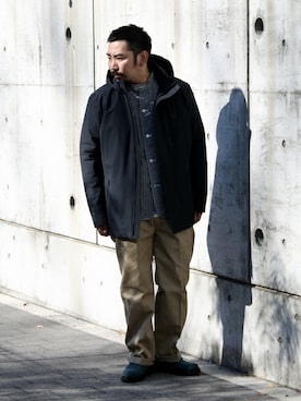 「Denime（ドゥニーム）のアイテム（ダウンジャケット/コート）」を使った、中井　皓次さん（メンズ・166cm）の冬コーディネート