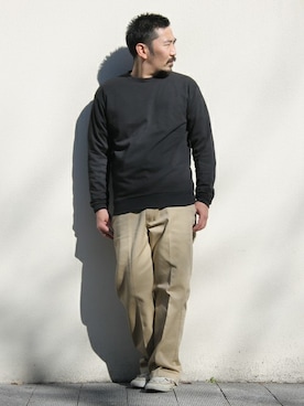 「Denime（ドゥニーム）のアイテム（パンツ）」を使った、中井　皓次さん（メンズ・166cm）の冬コーディネート