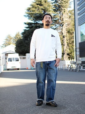 「Denime（ドゥニーム）のアイテム（トップス）」を使った、中井　皓次さん（メンズ・166cm）の冬コーディネート