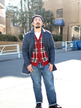 「gim（ジム）のアイテム」を使った、中井　皓次さん（メンズ・166cm）の冬コーディネート