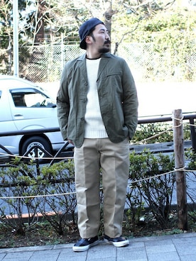 「Denime（ドゥニーム）のアイテム」を使った、中井　皓次さん（メンズ・166cm）の冬コーディネート