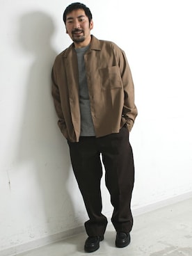 「Denime（ドゥニーム）のアイテム（トップス）」を使った、中井　皓次さん（メンズ・166cm）の春コーディネート