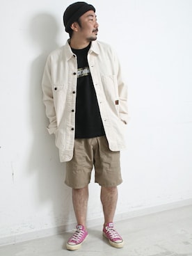 「Denime（ドゥニーム）のアイテム（その他アウター）」を使った、中井　皓次さん（メンズ・166cm）の春コーディネート