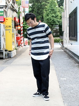 「DISCUS ATHLETIC（ディスカス　アスレチック）のアイテム」を使った、中井　皓次さん（メンズ・166cm）の春コーディネート