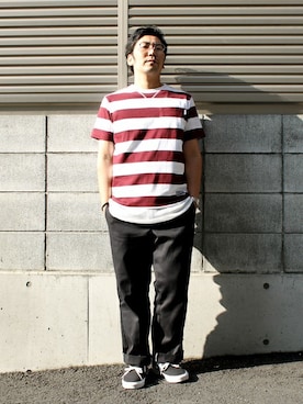 「DISCUS ATHLETIC（ディスカス　アスレチック）のアイテム」を使った、中井　皓次さん（メンズ・166cm）の春コーディネート