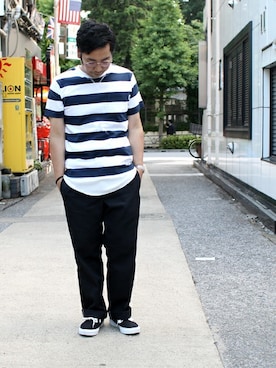 「DISCUS ATHLETIC（ディスカス　アスレチック）のアイテム」を使った、中井　皓次さん（メンズ・166cm）の春コーディネート