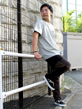 「ink（インク）のアイテム（パンツ）」を使った、中井　皓次さん（メンズ・166cm）の夏コーディネート