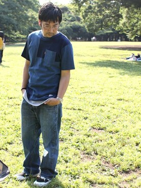 「DISCUS ATHLETIC（ディスカス　アスレチック）のアイテム」を使った、中井　皓次さん（メンズ・166cm）の夏コーディネート