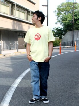 「Denime（ドゥニーム）のアイテム」を使った、中井　皓次さん（メンズ・166cm）の夏コーディネート