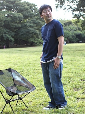 「DISCUS ATHLETIC（ディスカス　アスレチック）のアイテム」を使った、中井　皓次さん（メンズ・166cm）の夏コーディネート