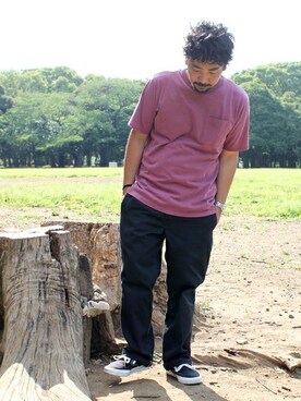 「新作」｜「アイテム（チノパンツ）」を使った、中井　皓次さん（メンズ・166cm）の夏コーディネート