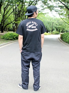 「Denime（ドゥニーム）のアイテム」を使った、中井　皓次さん（メンズ・166cm）の夏コーディネート