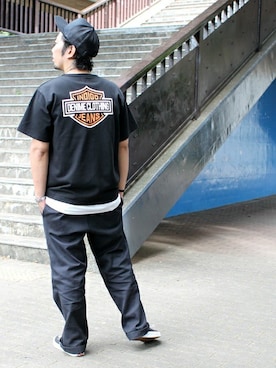 「Denime（ドゥニーム）のアイテム」を使った、中井　皓次さん（メンズ・166cm）の夏コーディネート