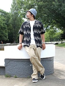 「DISCUS ATHLETIC（ディスカス　アスレチック）のアイテム」を使った、中井　皓次さん（メンズ・166cm）の夏コーディネート
