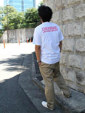 「バックプリント」｜中井　皓次さん（メンズ・166cm）の秋コーディネート