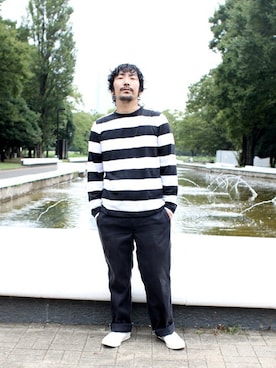 「Denime（ドゥニーム）のアイテム」を使った、中井　皓次さん（メンズ・166cm）の秋コーディネート