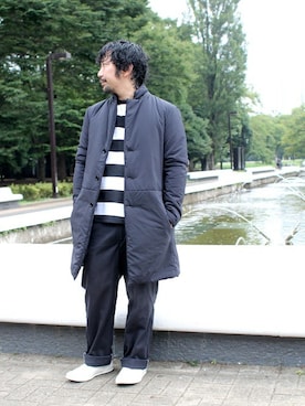 「Denime（ドゥニーム）のアイテム」を使った、中井　皓次さん（メンズ・166cm）の秋コーディネート